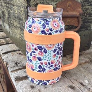 Wellness Double Wall Floral Stainless Steel Insulated Mug 64oz